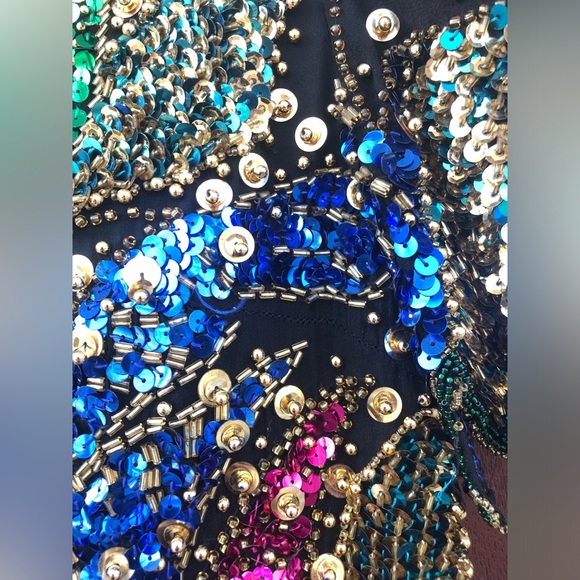 Vintage 1980s Beaded “Alyce Designs” Prom / Formal Dress - Picture 15 of 17